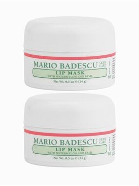 1 set of 2 NIP Mario Badescu watermelon & basil lip masks